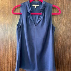 Banana Republic Blue V-Neck Sleeveless Blouse